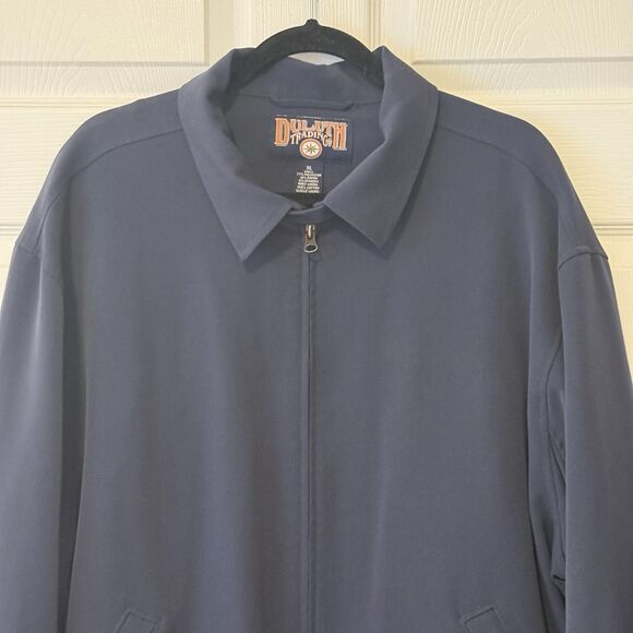 Duluth Trading Co Men’s XL Navy Blue Zip Jacket Stretch Lined Pockets Excellent - Picture 3 of 8